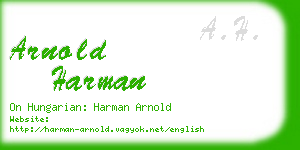 arnold harman business card